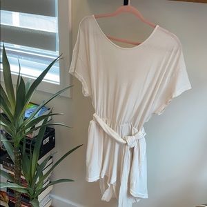 Free People Cream Wrap Romper